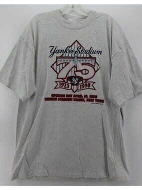 VTG New York Yankees Shirt XL 75th Anniversary Yankee Stadium 90s NEW